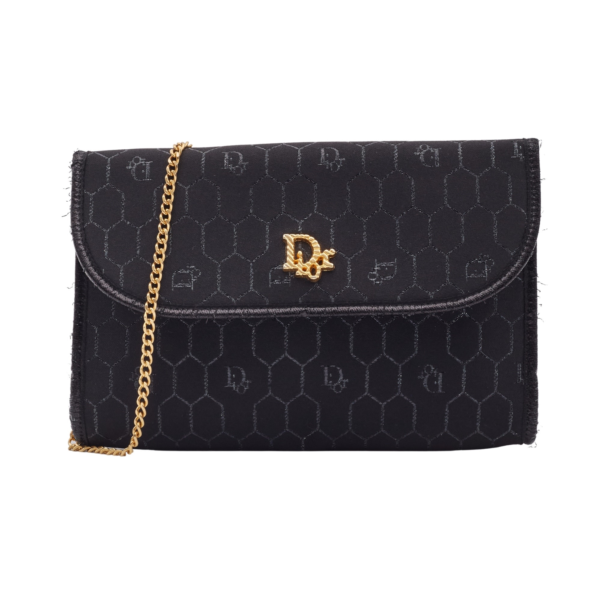 DIOR VINTAGE HONEYCOMB MONOGRAM CROSSBODY CLUTCH BAG DEAL OF THE DAY