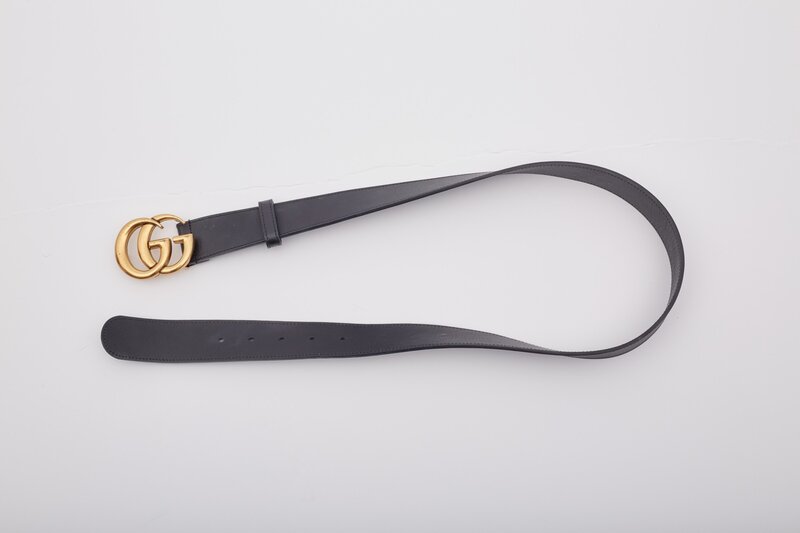 GUCCI GG MARMONT BLACK LEATHER BELT (85/34)