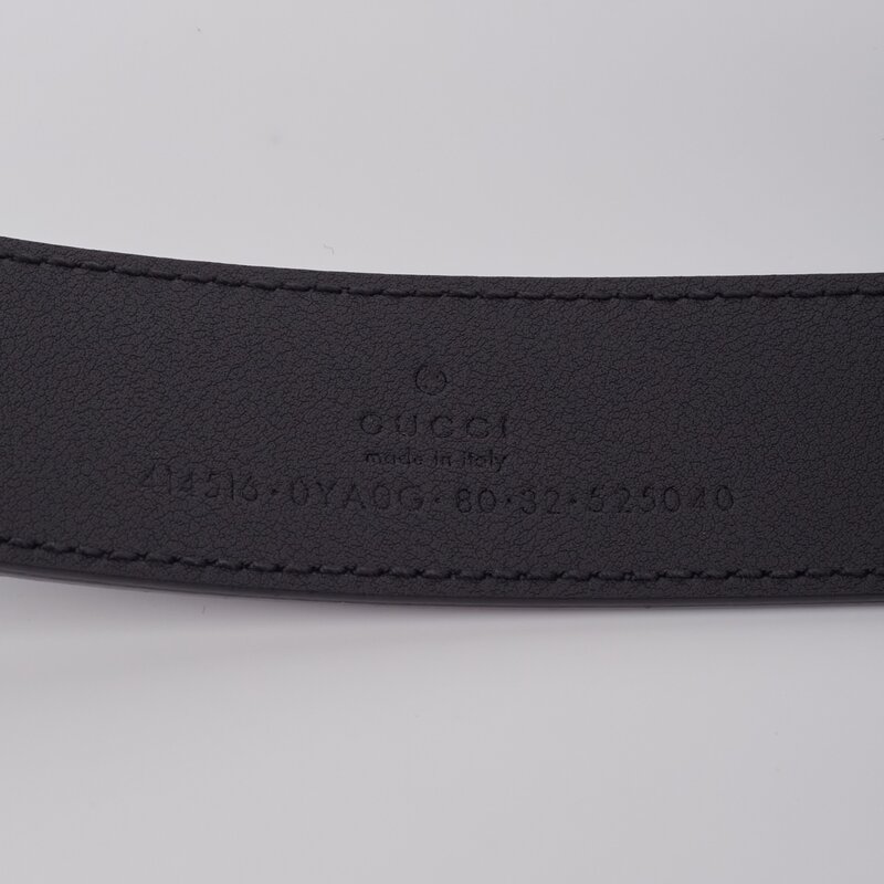 GUCCI GUCCI GG MARMONT BLACK LEATHER BELT (SIZE 80/32)