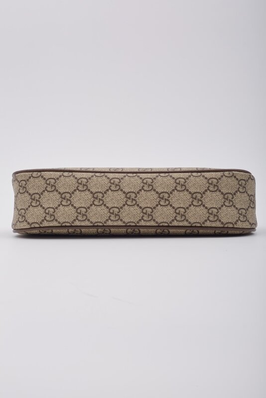 GUCCI GUCCI GG SUPREME OPHIDIA SHOULDER BAG SMALL EBONY