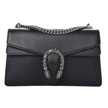 GUCCI GUCCI LEATHER BLACK CRYSTAL EMBELLISHED DIONYSUS BAG SMALL