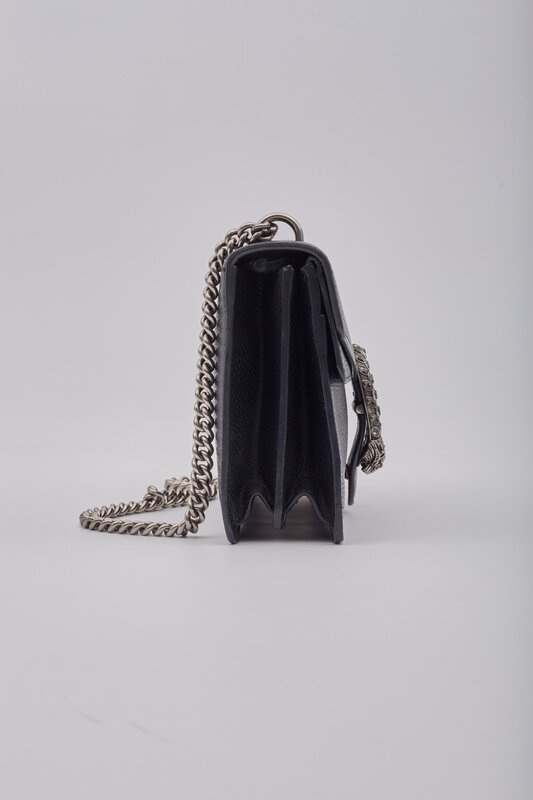 GUCCI GUCCI LEATHER BLACK CRYSTAL EMBELLISHED DIONYSUS BAG SMALL