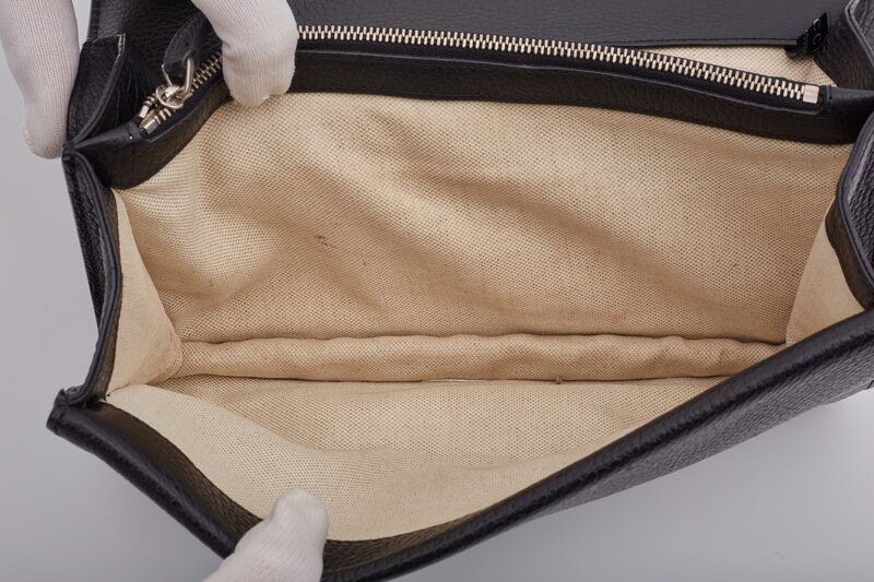 GUCCI LEATHER BLACK CRYSTAL EMBELLISHED DIONYSUS BAG SMALL