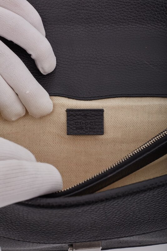 GUCCI GUCCI LEATHER BLACK CRYSTAL EMBELLISHED DIONYSUS BAG SMALL