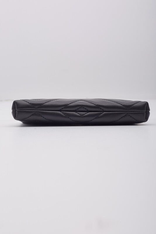 GUCCI GG MARMONT BLACK CALFSKIN MATELASSE CHAIN BAG MINI CRTBLNCHSHP