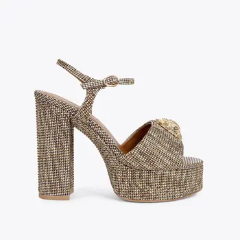 KURT GEIGER KURT GEIGER KENSINGTON PLATFORM HEEL (41) GOLD