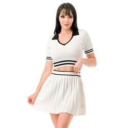 ZENDAYA TENNIS SET WHITE/BLACK L