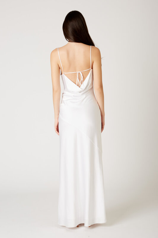 APHRODITE SATIN GOWN WHITE L