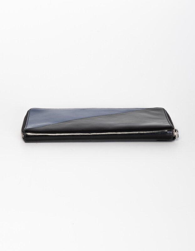 PRADA PRADA BI COLOR ZIP AROUND LONG WALLET