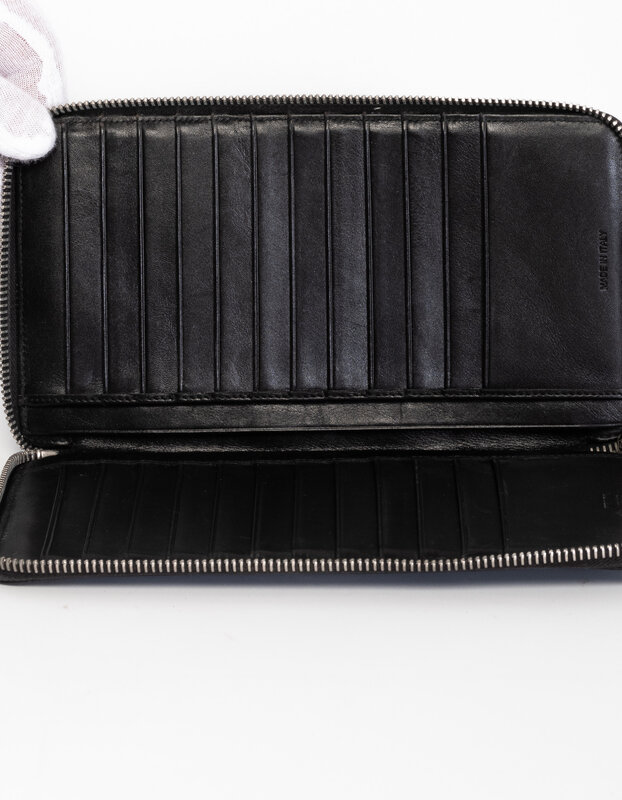 PRADA PRADA BI COLOR ZIP AROUND LONG WALLET