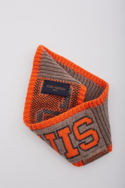 LOUIS VUITTON LOUIS VUITTON GREY ORANGE FLUO LOUIS HEADBAND