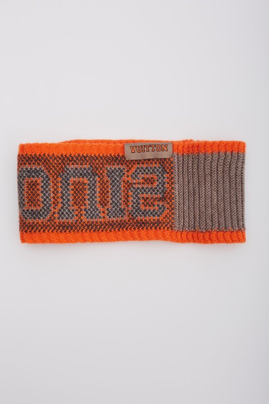 LOUIS VUITTON LOUIS VUITTON GREY ORANGE FLUO LOUIS HEADBAND