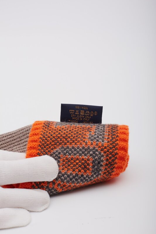 LOUIS VUITTON LOUIS VUITTON GREY ORANGE FLUO LOUIS HEADBAND
