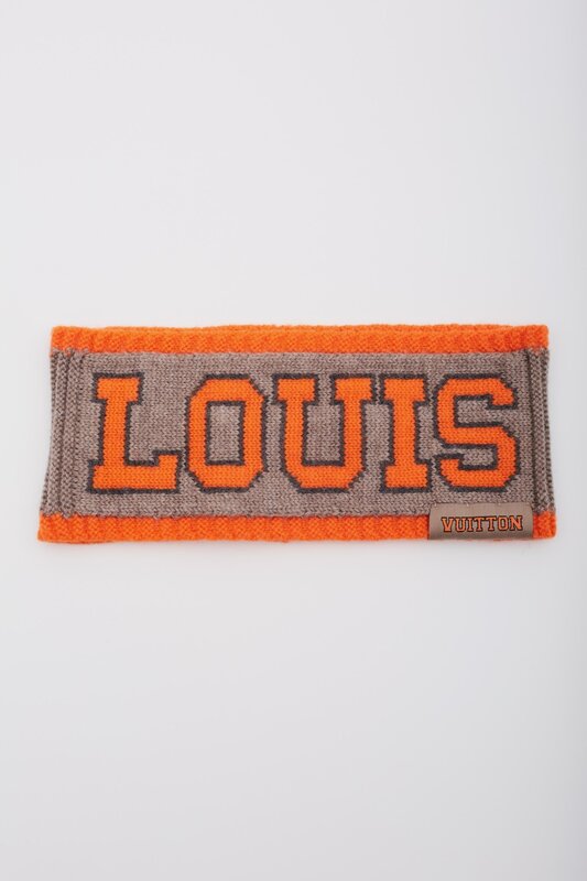 LOUIS VUITTON LOUIS VUITTON GREY ORANGE FLUO LOUIS HEADBAND