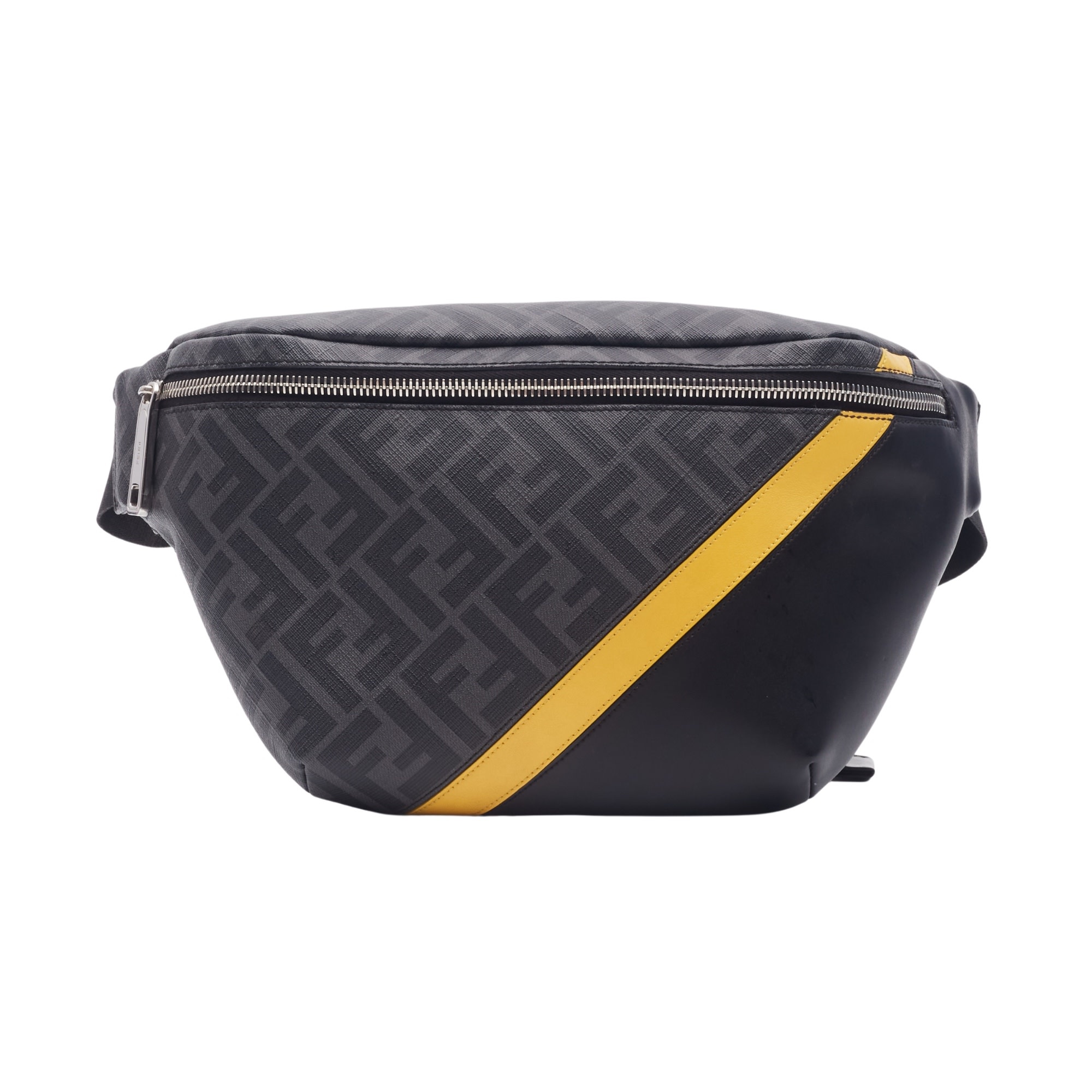 GLAZED BLACK LOGO FF 1974 DIAGONAL BELT BAG CRTBLNCHSHP