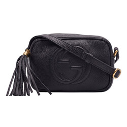 GUCCI GUCCI BLACK LEATHER SOHO DISCO CAMERA BAG MINI