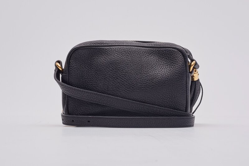 GUCCI BLACK LEATHER SOHO DISCO CAMERA BAG MINI