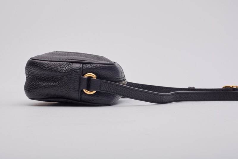 GUCCI GUCCI BLACK LEATHER SOHO DISCO CAMERA BAG MINI