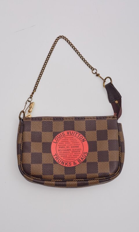 LOUIS VUITTON DAMIER EBENE TRUNKS & BAGS POCHETTE ACCESSOIRES MINI