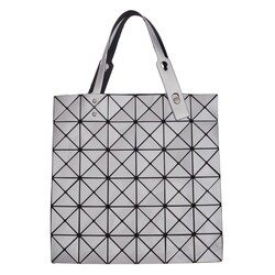 ISSEY MIYAKE BAO BAO ISSEY MIYAKE SILVER VINYL LUCENT TOTE