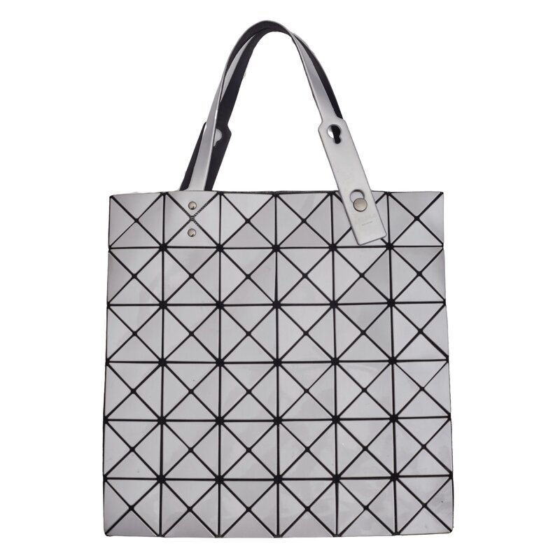 ISSEY MIYAKE BAO BAO ISSEY MIYAKE SILVER VINYL LUCENT TOTE