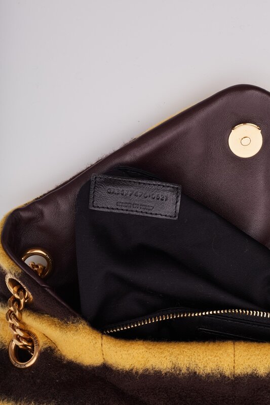 SAINT LAURENT SAINT LAURENT TIE DYE YELLOW LOULOU PUFFER BAG SMALL