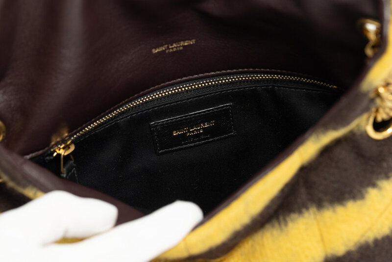 SAINT LAURENT SAINT LAURENT TIE DYE YELLOW LOULOU PUFFER BAG SMALL