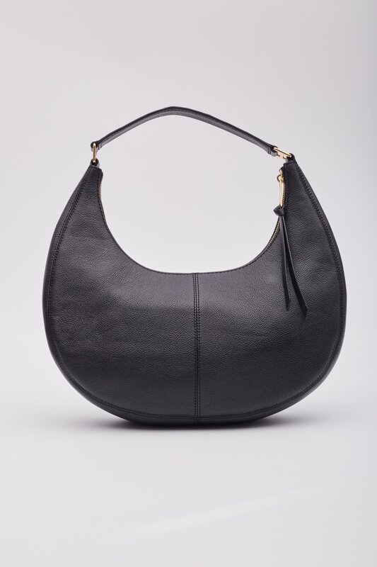 LEATHER BLACK CRESCENT SHOULDER BAG LARGE CRTBLNCHSHP