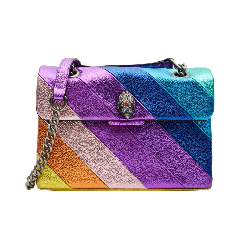 KURT GEIGER RAINBOW LEATHER KENSINGTON SHOULDER BAG