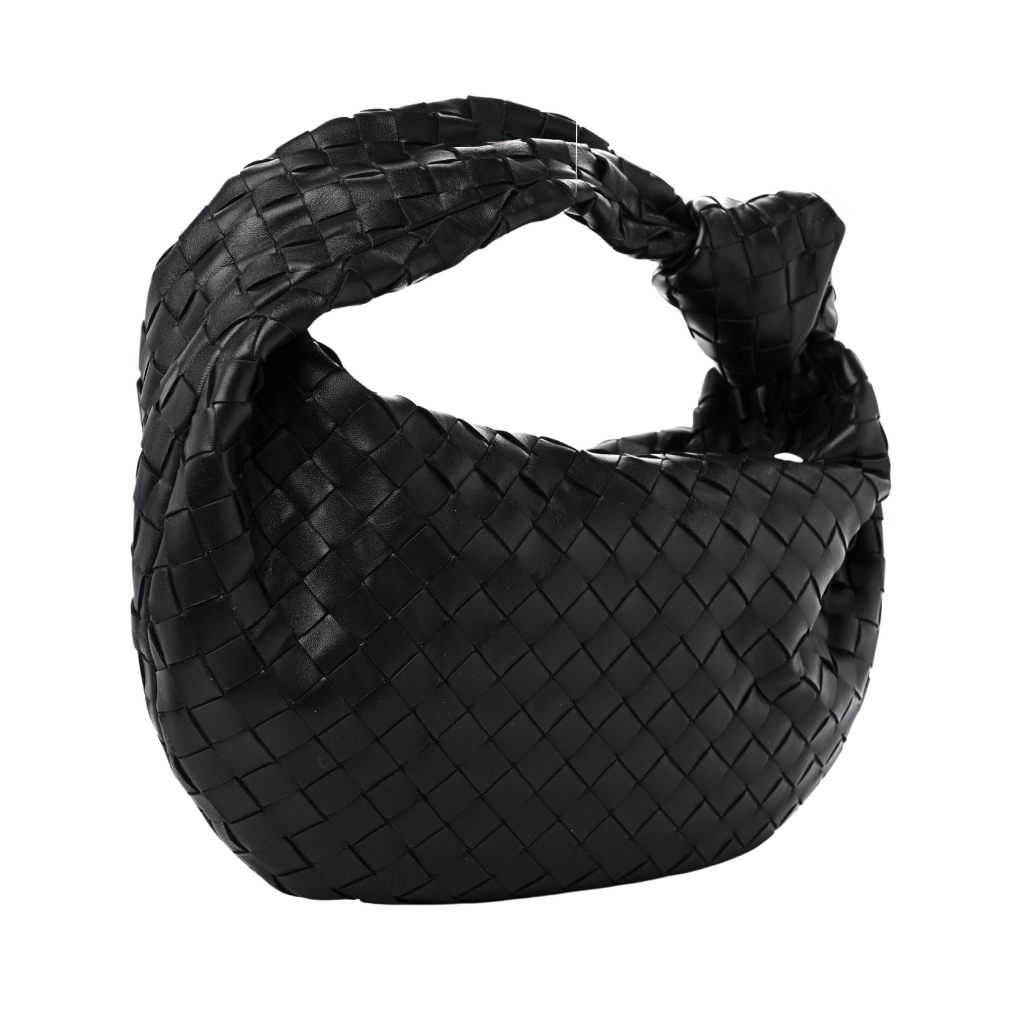NAPPA BLACK INTRECCIATO TEEN JODIE BAG - CRTBLNCHSHP