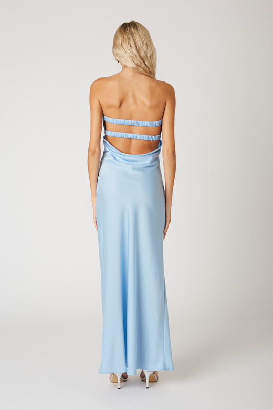 ARIEL STRAPLESS GOWN BLUE