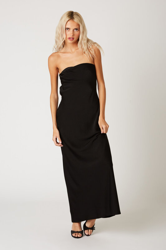 FRANCESCA STRAPLESS GOWN BLACK L
