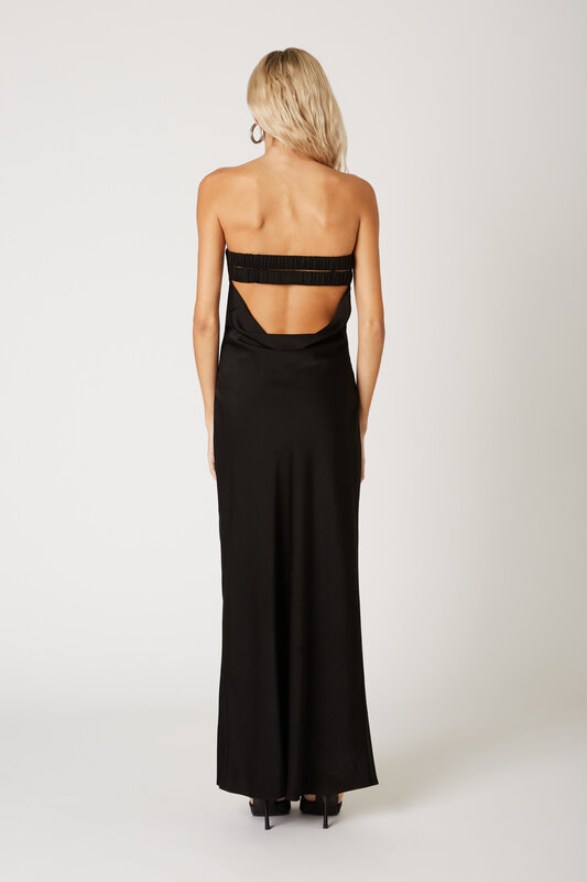 FRANCESCA STRAPLESS GOWN BLACK L