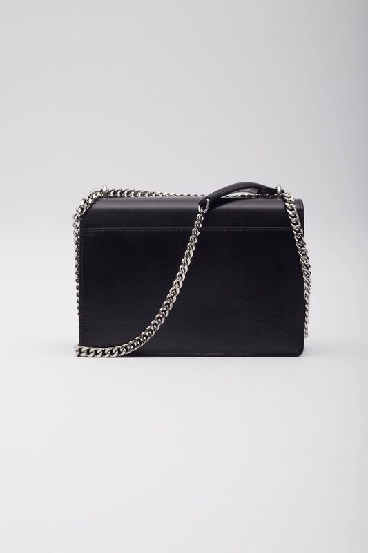SAINT LAURENT SAINT LAURENT BLACK LEATHER CHAIN SUNSET SHOULDER BAG