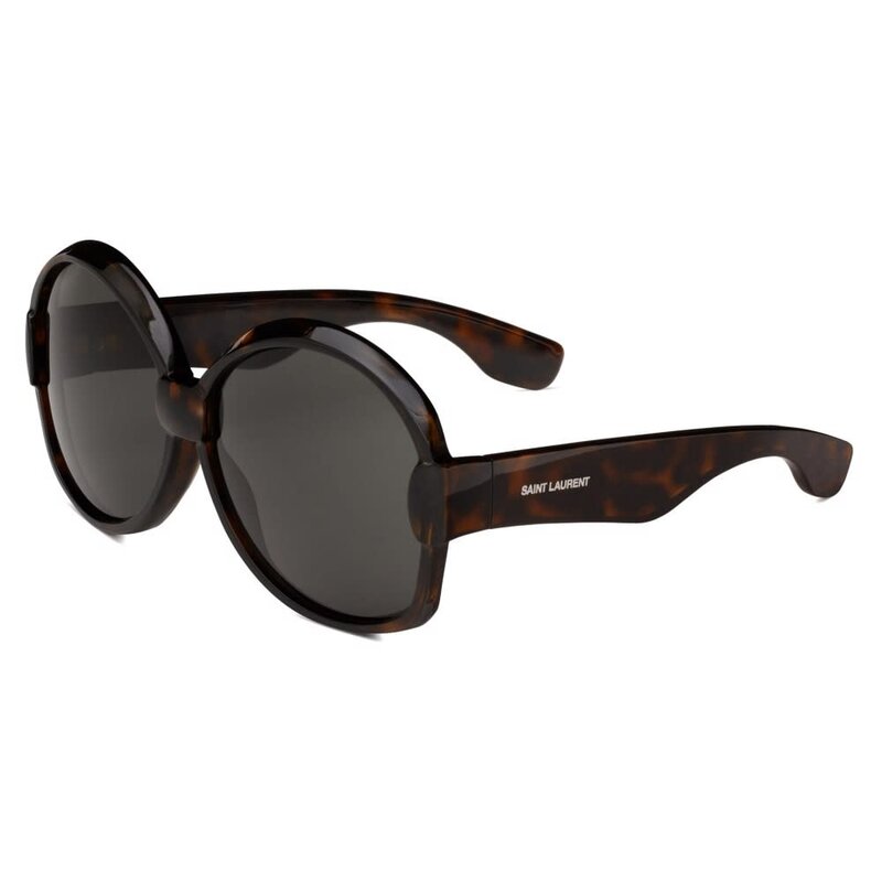 SAINT LAURENT SL75 ROUND SUNGLASSES TORTISESHELL