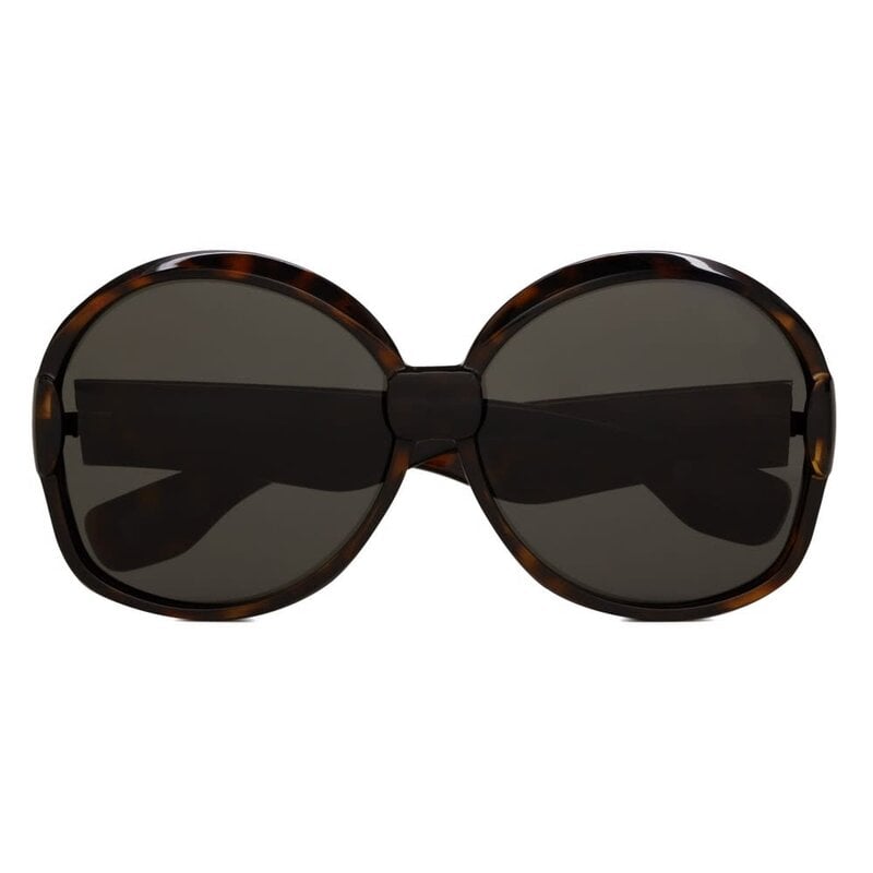 SAINT LAURENT SL75 ROUND SUNGLASSES TORTISESHELL