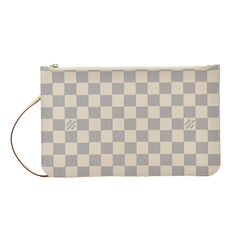 LOUIS VUITTON DAMIER AZUR NEVERFULL GM POCHETTE BEIGE