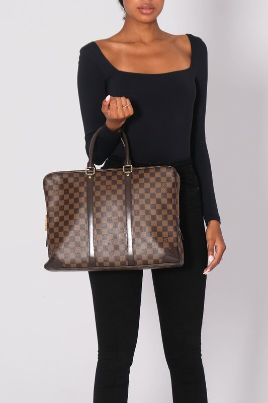 LOUIS VUITTON LOUIS VUITTON DAMIER EBENE PORTE-DOCUMENTS VOYAGE PM BRIEFCASE BAG