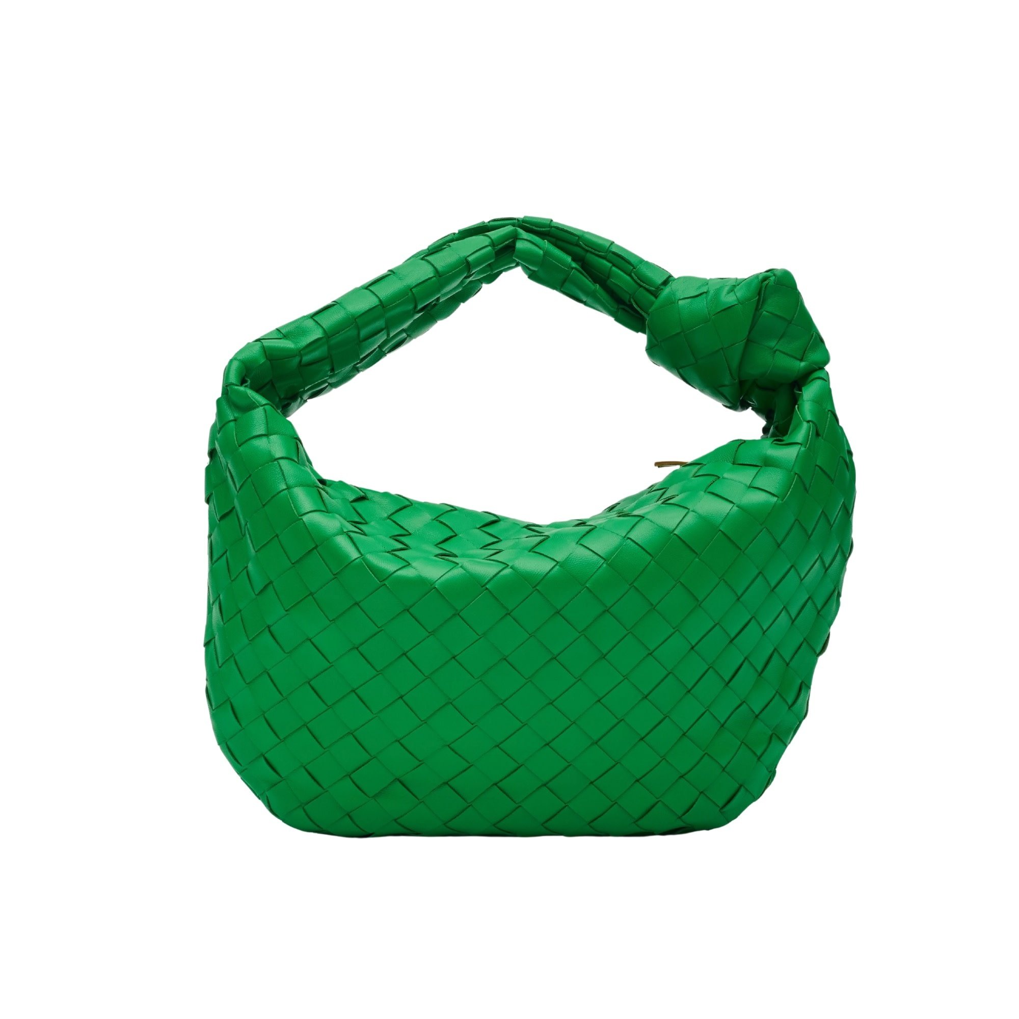 BOTTEGA VENETA GREEN INTRECCIATO LEATHER THE JODIE HANDBAG TEEN