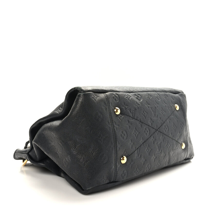 LOUIS VUITTON LOUIS VUITTON BLACK EMPREINTE LEATHER ARTSY MM HOBO BAG