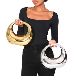 THE UNIQUE BOUTIQUE ACRYLIC HANDBAG SILVER