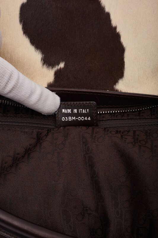 CHRISTIAN DIOR DIOR VINTAGE PONY HAIR & LEATHER BALLET CORSET SHOULDER BAG COW