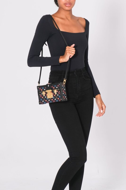 LOUIS VUITTON GAME ON PETITE MALLE BLACK BAG