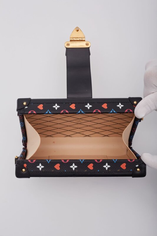 LOUIS VUITTON GAME ON PETITE MALLE BLACK BAG