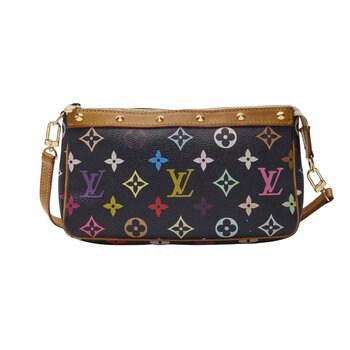 LOUIS VUITTON LOUIS VUITTON MURAKAMI MONOGRAM MULTICOLOR POCHETTE ACCESSORIES BLACK