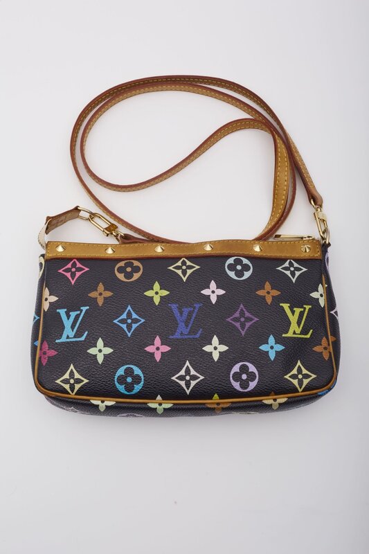LOUIS VUITTON LOUIS VUITTON MURAKAMI MONOGRAM MULTICOLOR POCHETTE ACCESSORIES BLACK