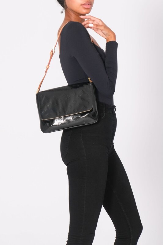 LOUIS VUITTON LOUIS VUITTON PATENT MONOGRAM THOMPSON BAG (AS IS)