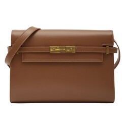 SAINT LAURENT SAINT LAURENT SMOOTH CALFSKIN MEDIUM MANHATTAN SHOULDER BAG COGNAC
