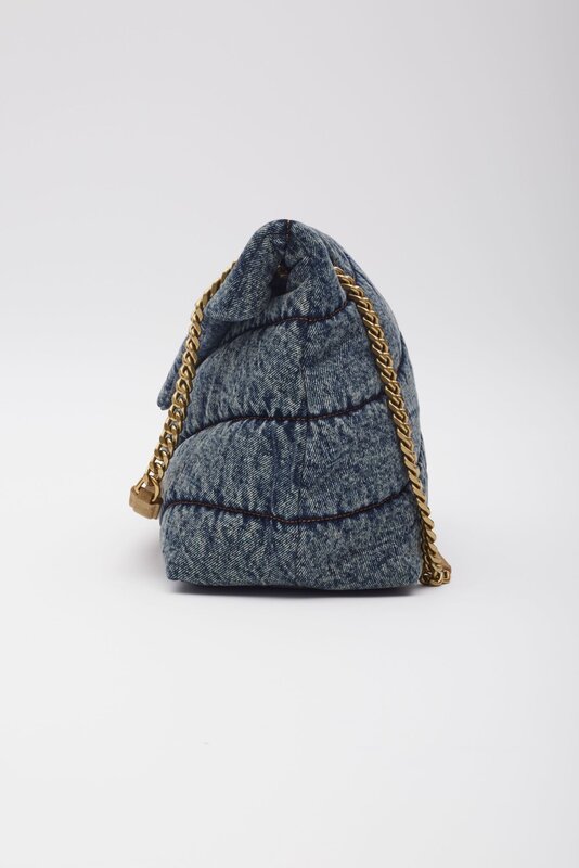 SAINT LAURENT SAINT LAURENT DENIM LOULOU PUFFER SHOULDER BAG MEDIUM