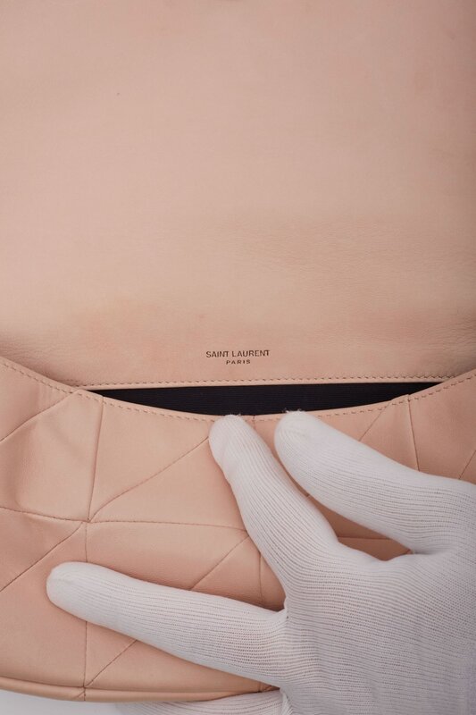 SAINT LAURENT LAMBSKIN MONOGRAM JAMIE BAG MARBLE PINK MEDIUM